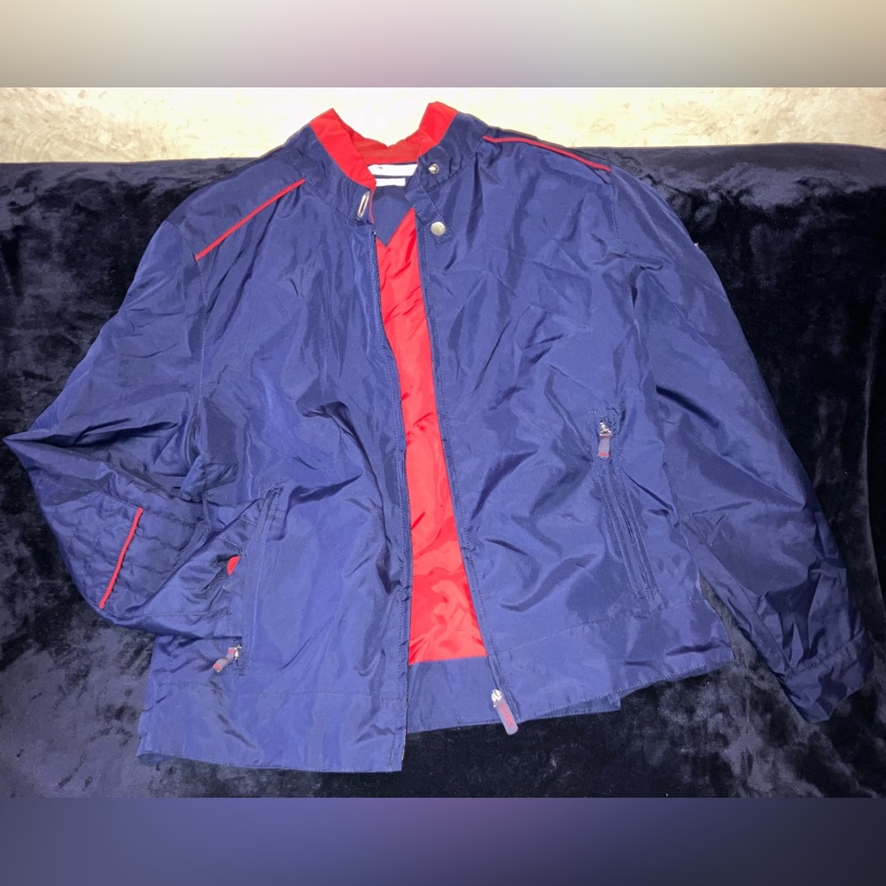 Vintage Tommy Hilfiger Navy and Red Windbreaker